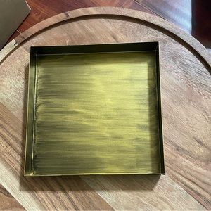 Matte Gold Make-Up Jewelry Candles Key Decor Tray